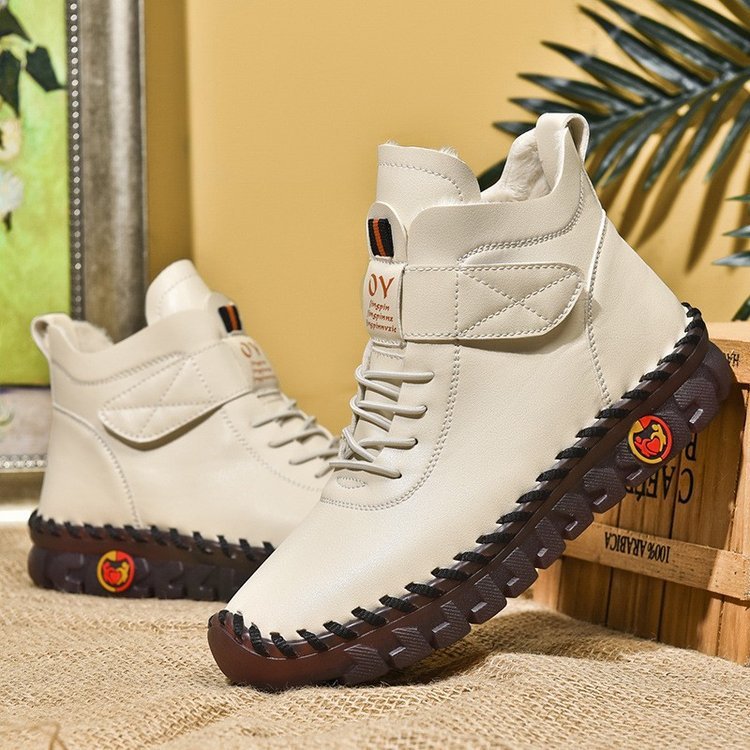 NIVANOO | Bottines d’Hiver Chaudes à Lacets en Fourrure Douce