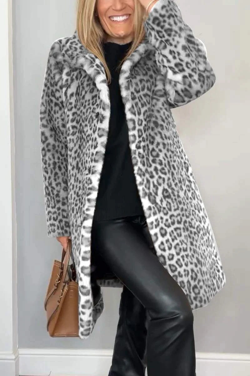 NIVANOO | Manteau Léopard