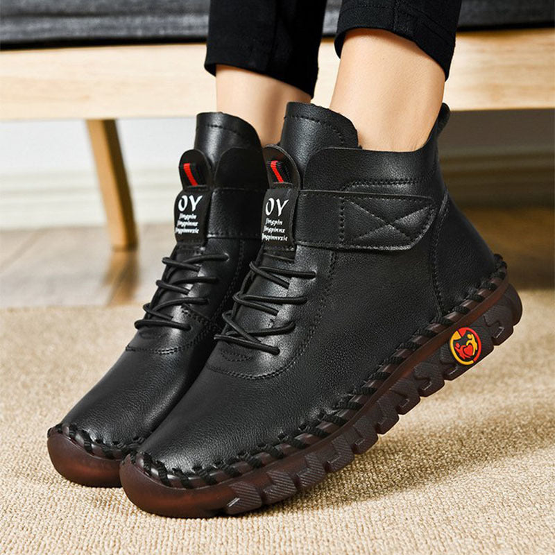 NIVANOO | Bottines d’Hiver Chaudes à Lacets en Fourrure Douce