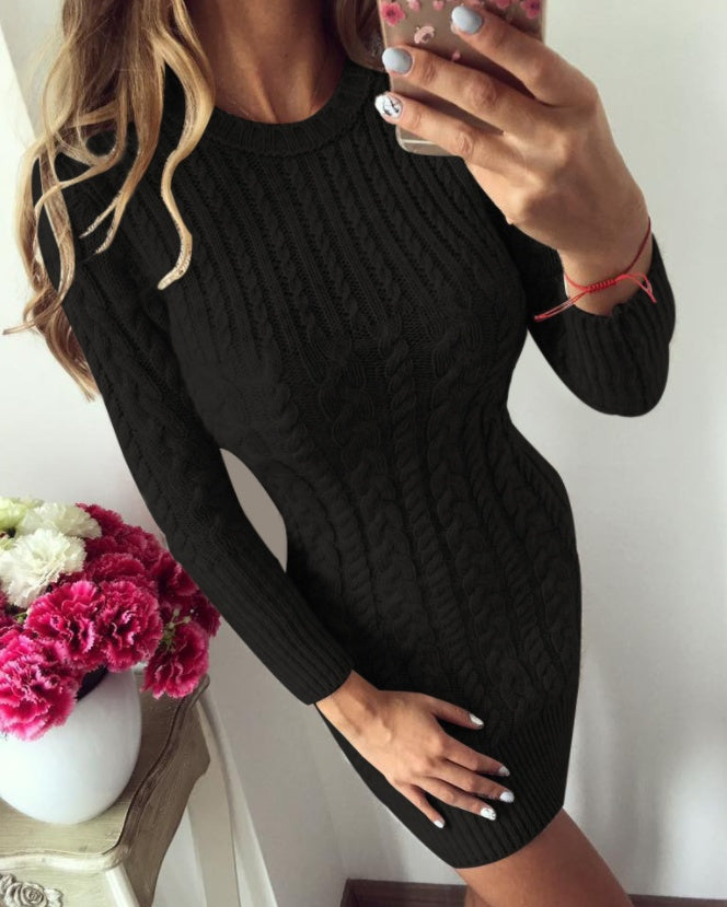 NIVANOO | Robe Pull Tricotée Élégante