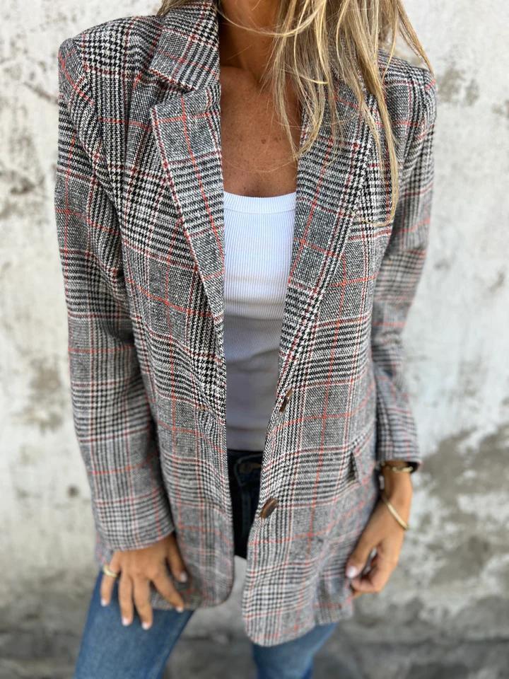 NIVANOO | Veste à Motif Pied-de-Poule