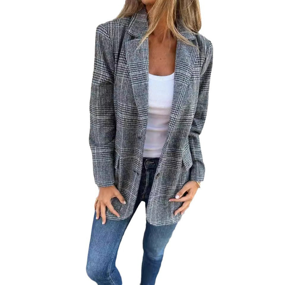 NIVANOO | Veste à Motif Pied-de-Poule