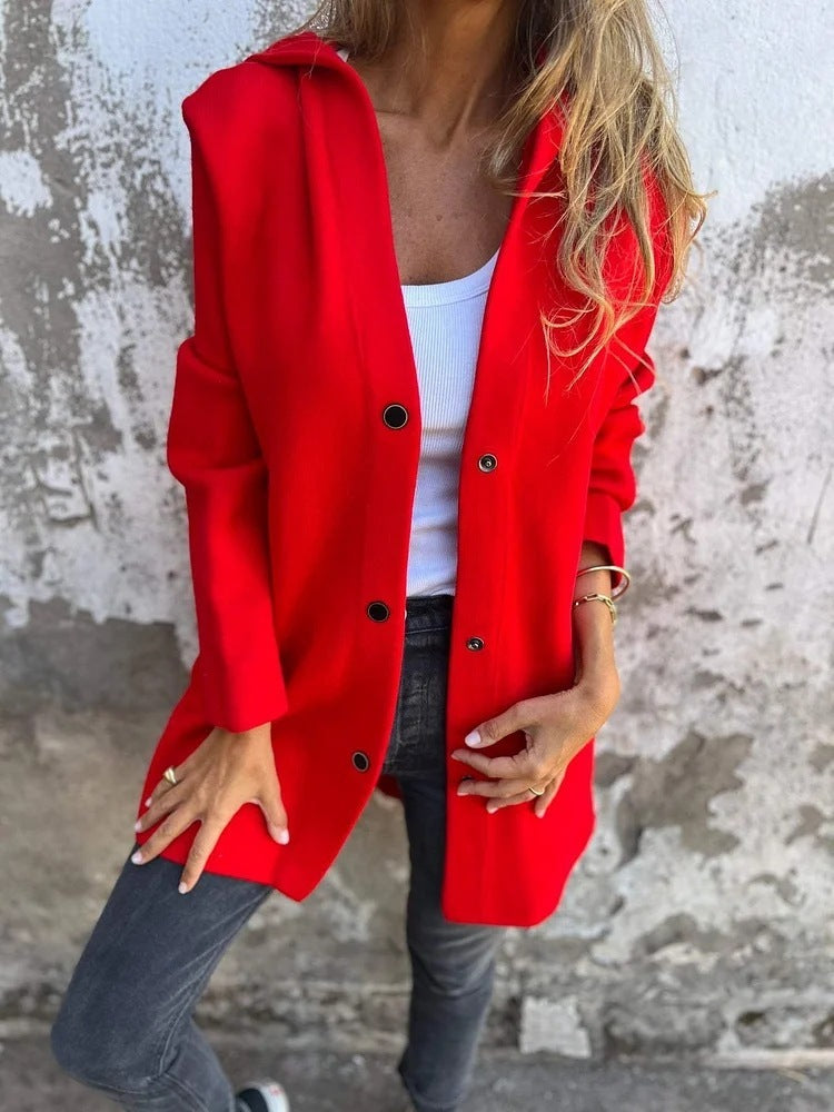 NIVANOO | Cardigan à Capuche Décontracté à Boutonnage Simple