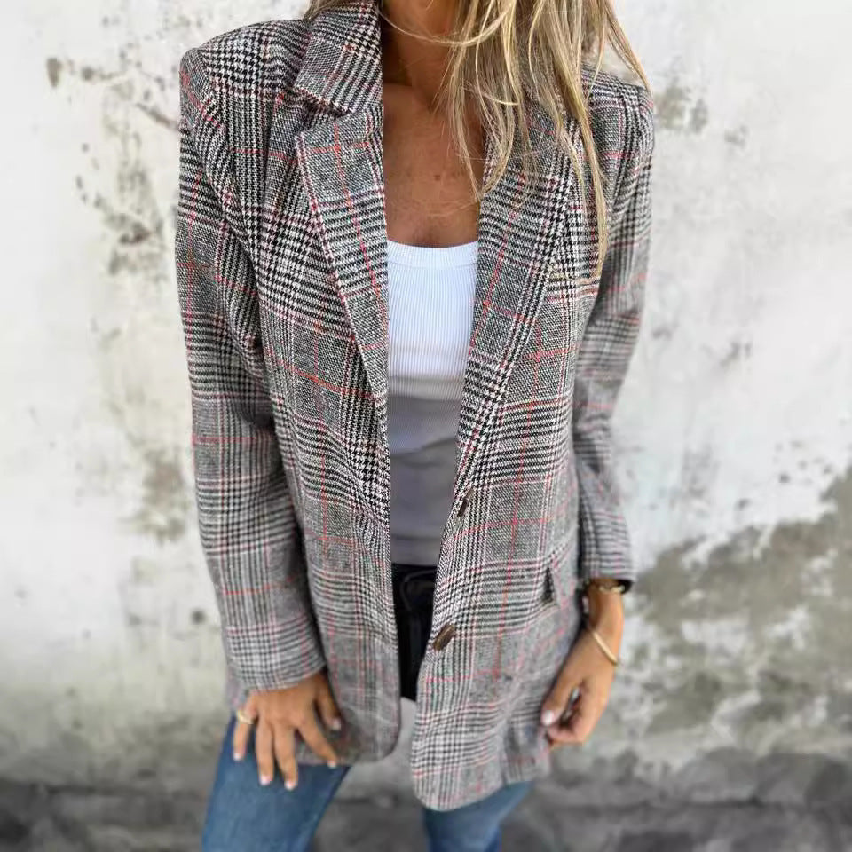 NIVANOO | Veste à Motif Pied-de-Poule