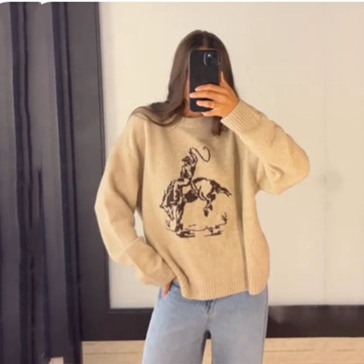 NIVANOO | Pull Décontracté à Col Rond