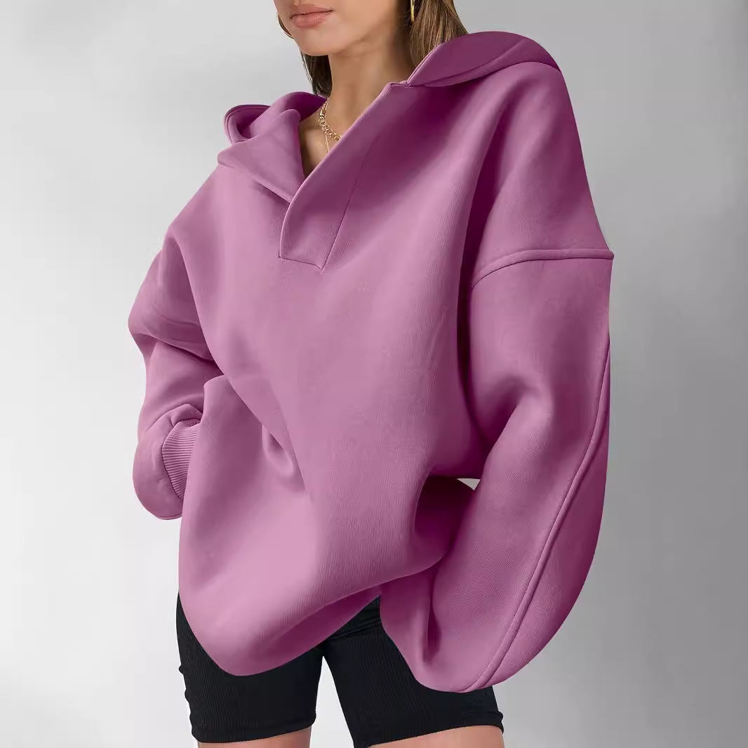 NIVANOO | Sweat à Capuche Oversize à Manches Longues