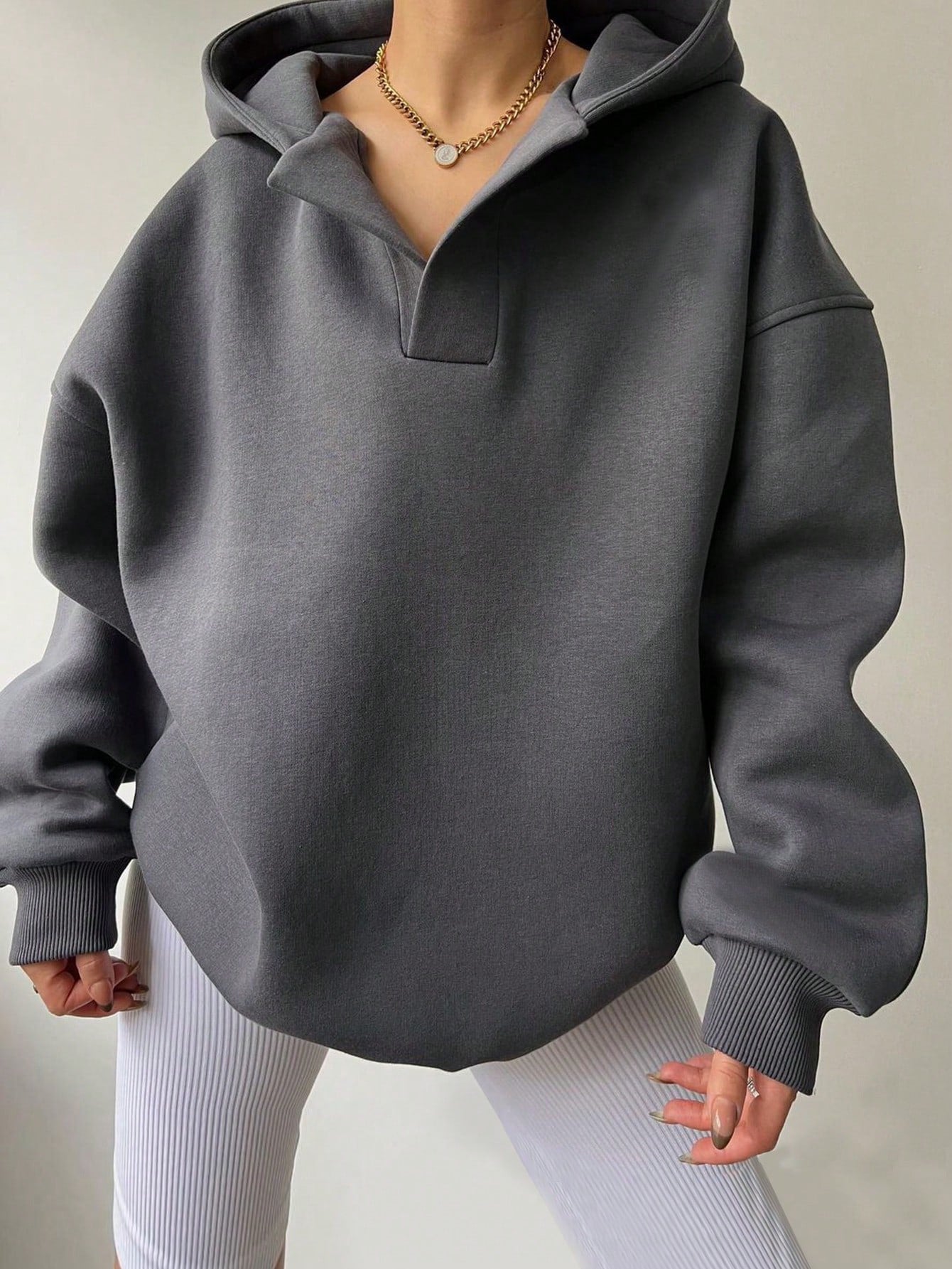NIVANOO | Sweat à Capuche Oversize à Manches Longues