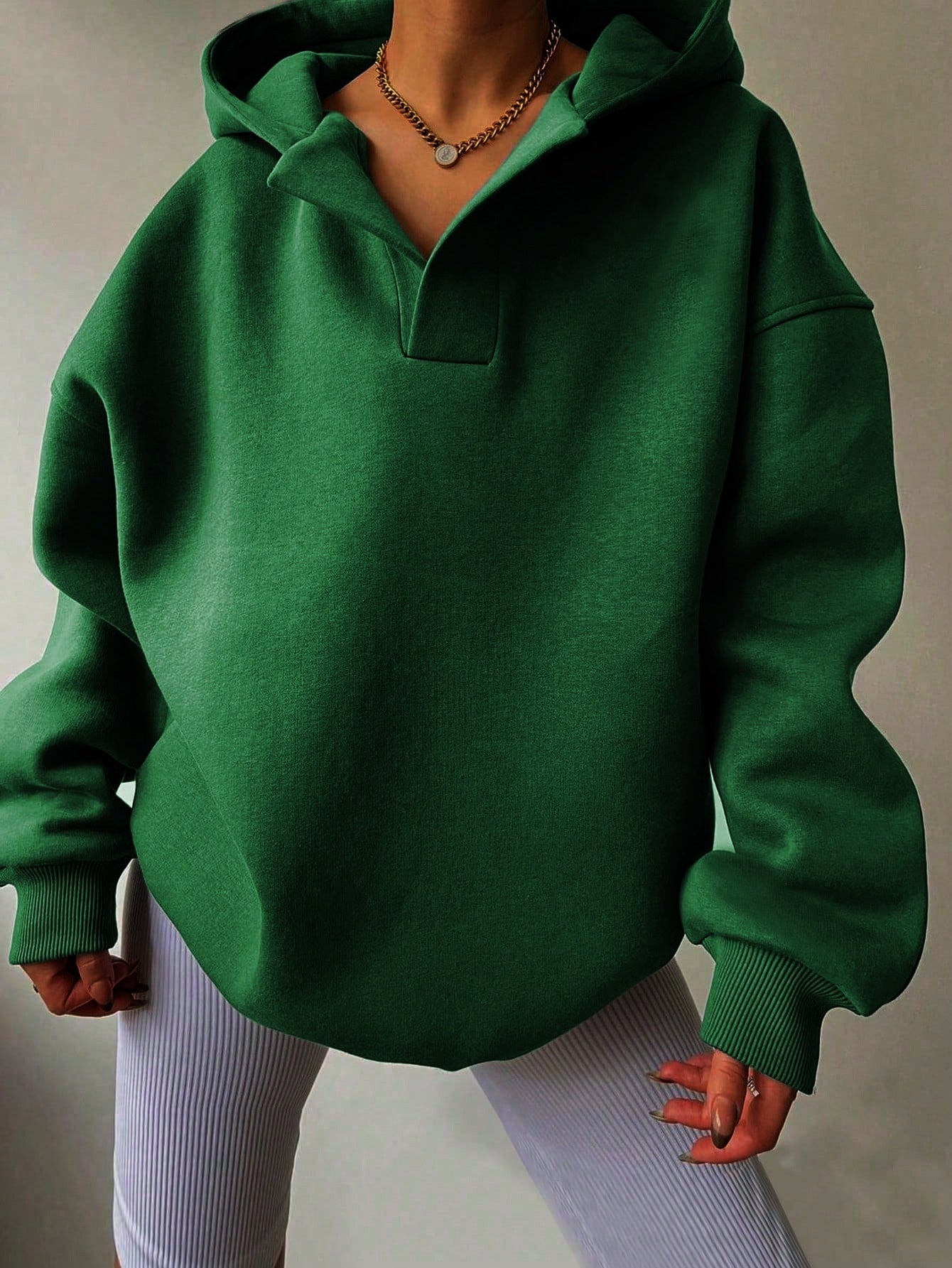 NIVANOO | Sweat à Capuche Oversize à Manches Longues