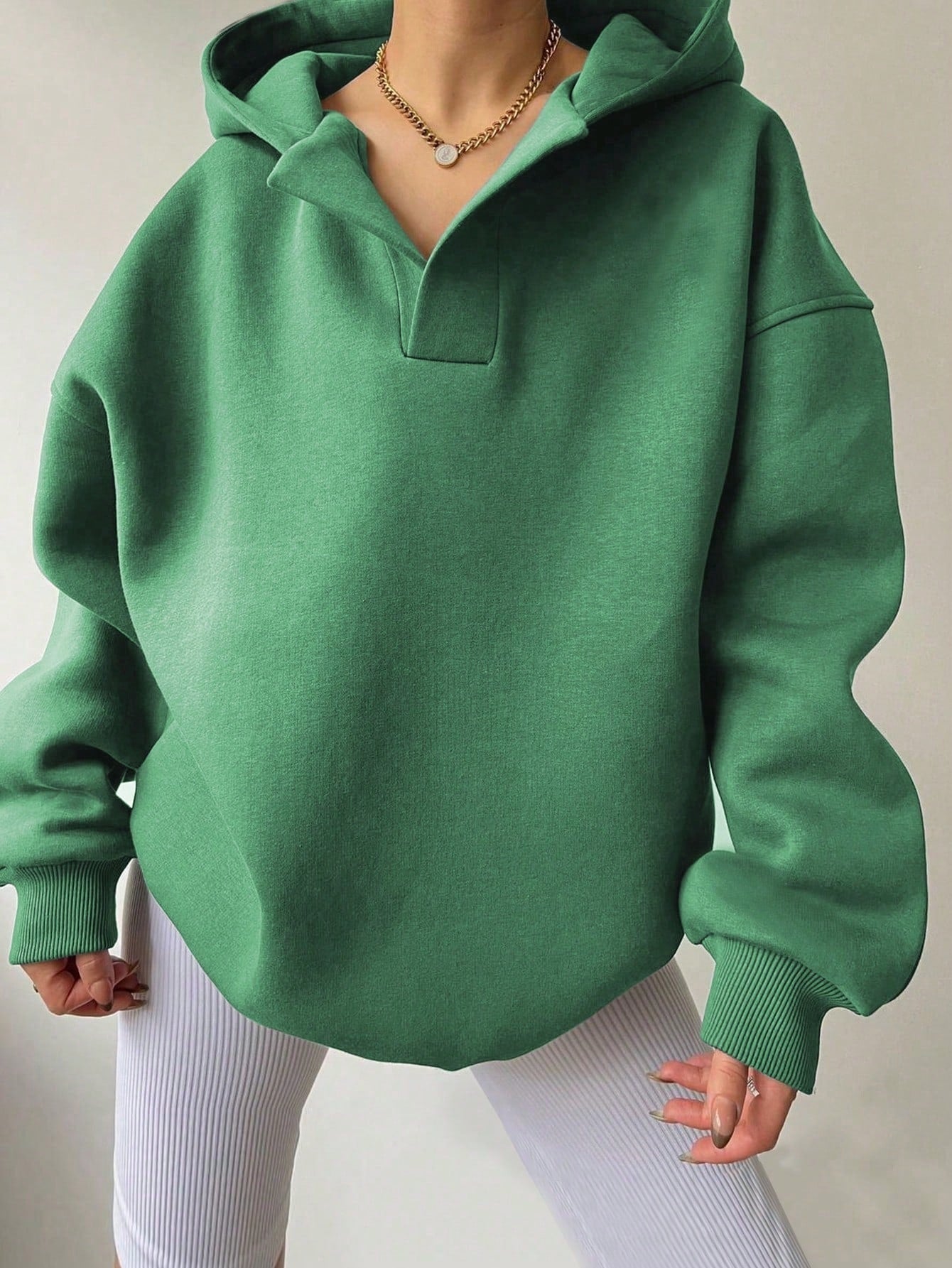NIVANOO | Sweat à Capuche Oversize à Manches Longues