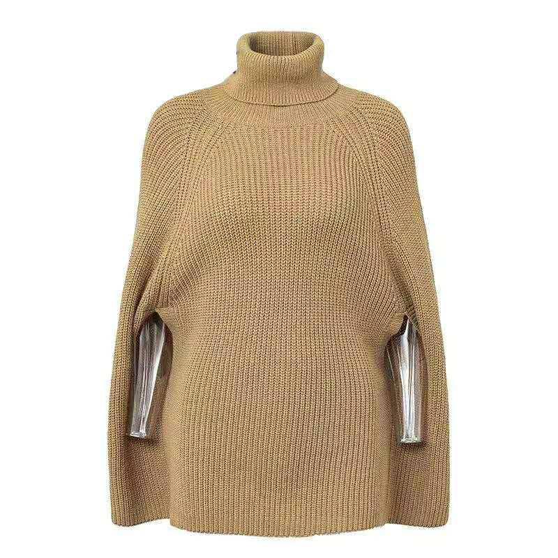 NIVANOO | Pull Cape Décontracté à Col Haut