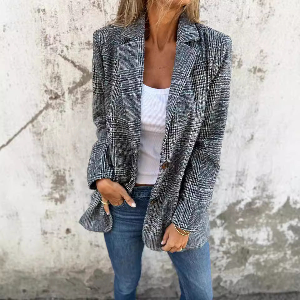 NIVANOO | Veste à Motif Pied-de-Poule