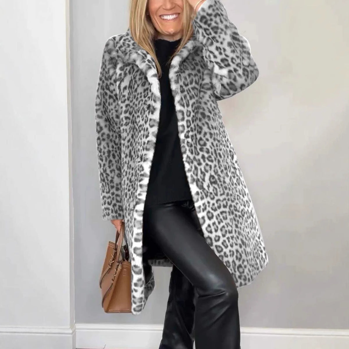NIVANOO | Manteau Léopard