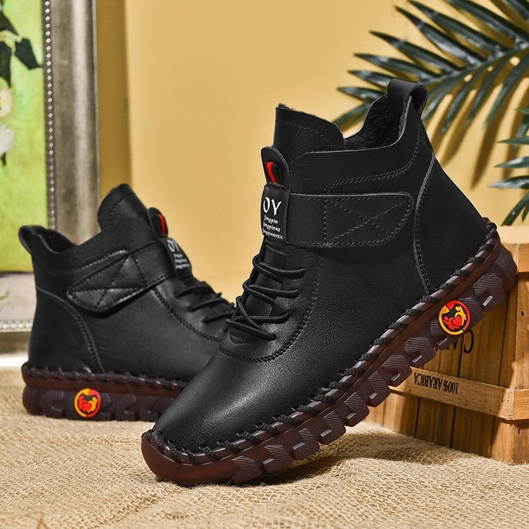 NIVANOO | Bottines d’Hiver Chaudes à Lacets en Fourrure Douce