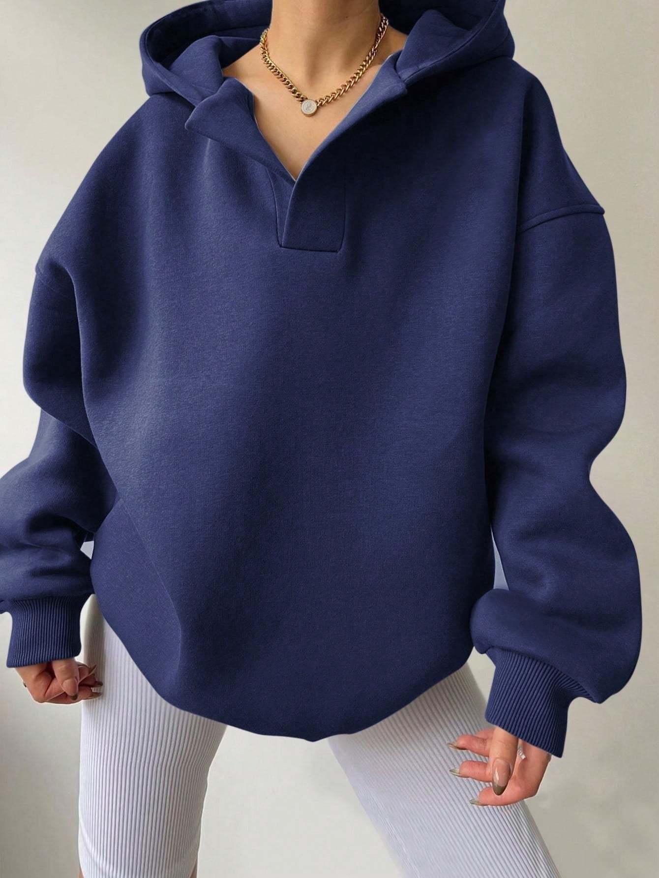 NIVANOO | Sweat à Capuche Oversize à Manches Longues