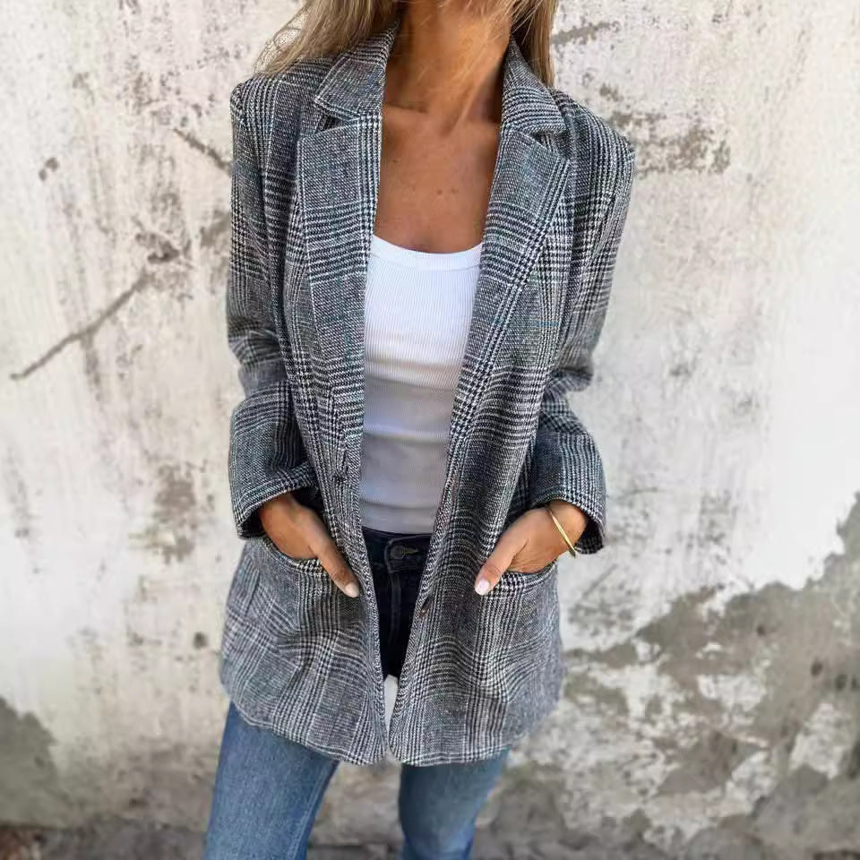 NIVANOO | Veste à Motif Pied-de-Poule