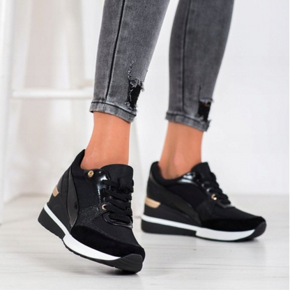 NIVANOO | Baskets Noires & Dorées