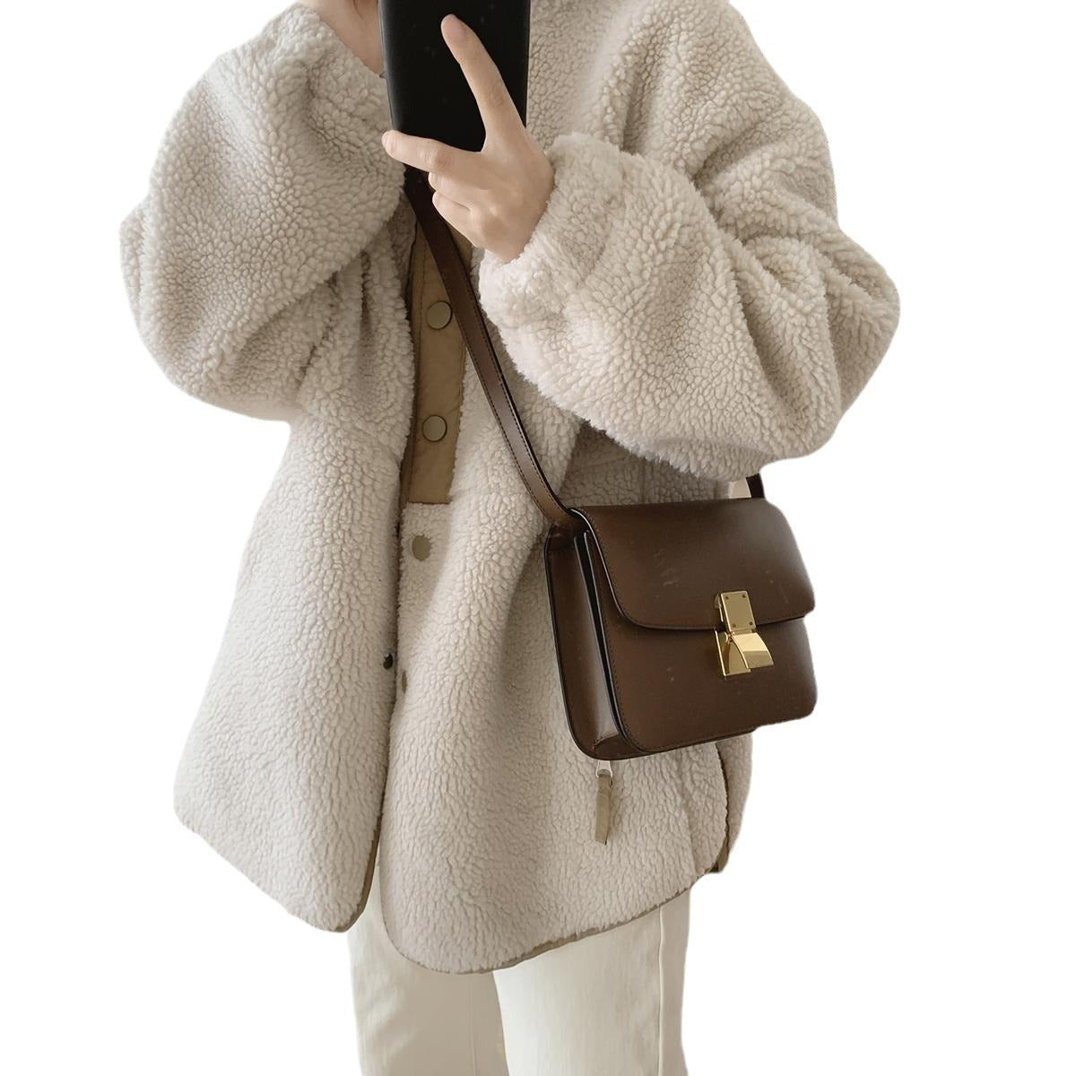 NIVANOO | Manteau Douillet en Laine d’Agneau