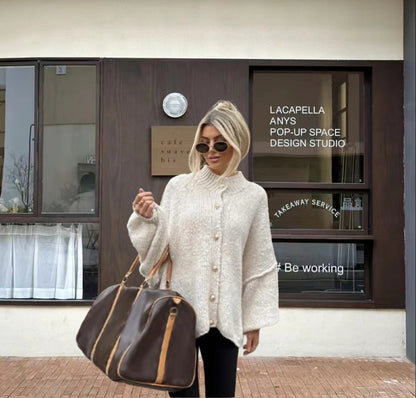 NIVANOO | Cardigan Décontracté Uni – Coupe