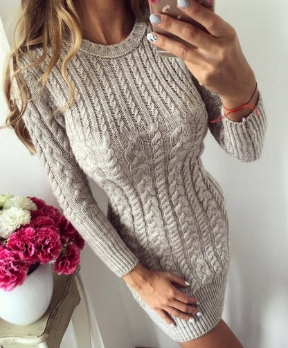 NIVANOO | Robe Pull Tricotée Élégante