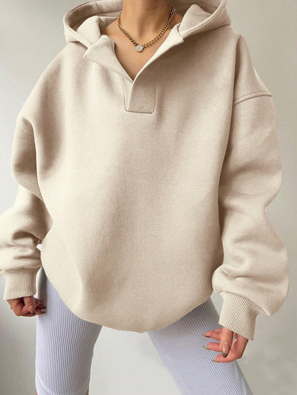 NIVANOO | Sweat à Capuche Oversize à Manches Longues