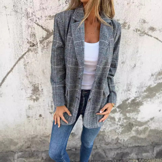 NIVANOO | Veste à Motif Pied-de-Poule