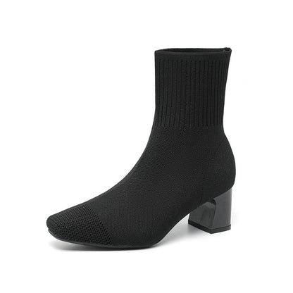 NIVANOO | Bottines Chaussettes à Talons Épais