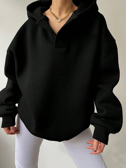 NIVANOO | Sweat à Capuche Oversize à Manches Longues