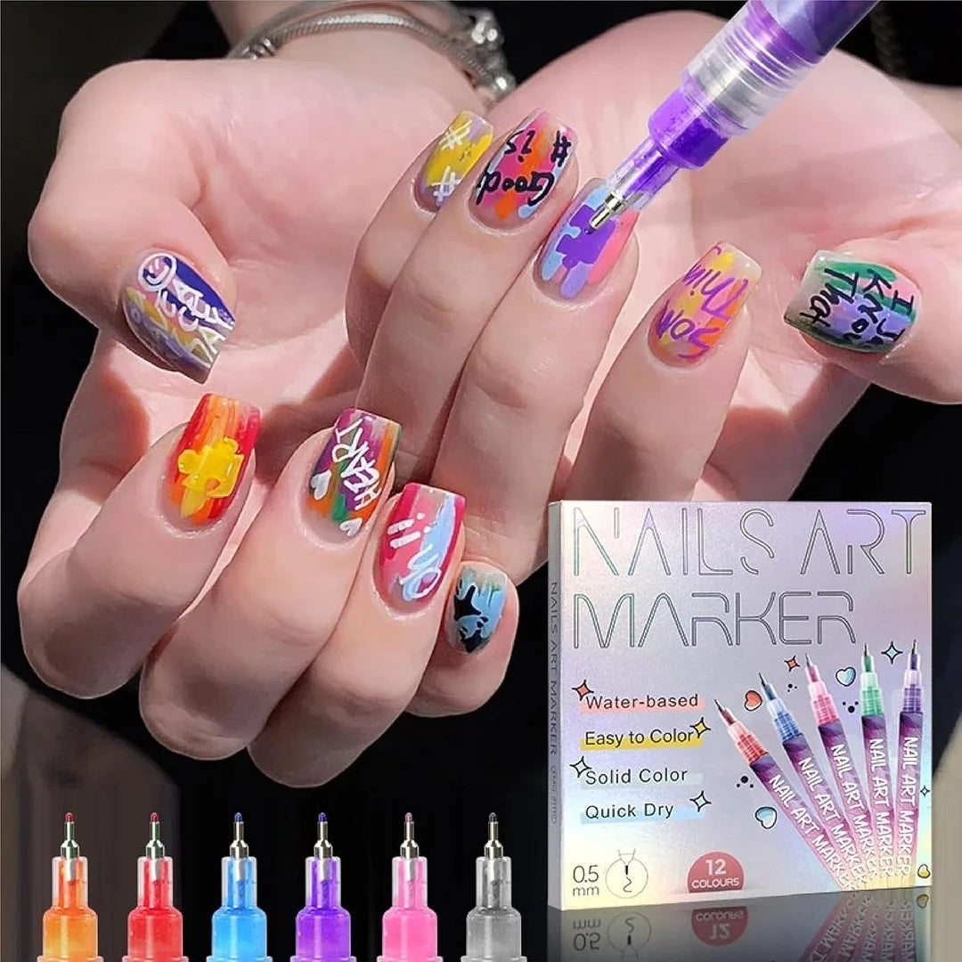 🎁Today's Specials⏳12 Colors Nail Art Pens Set