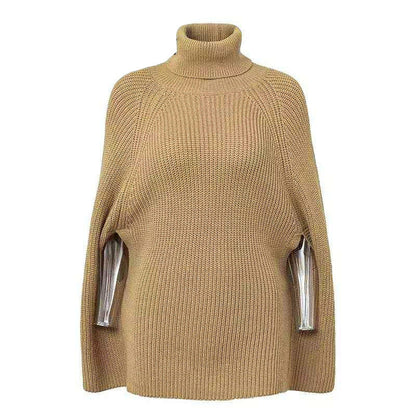 NIVANOO | Pull Cape Décontracté à Col Haut