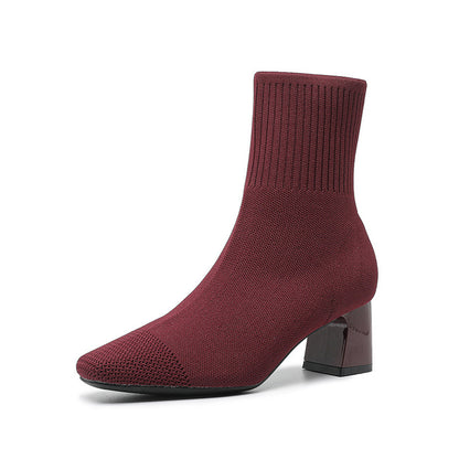 NIVANOO | Bottines Chaussettes à Talons Épais