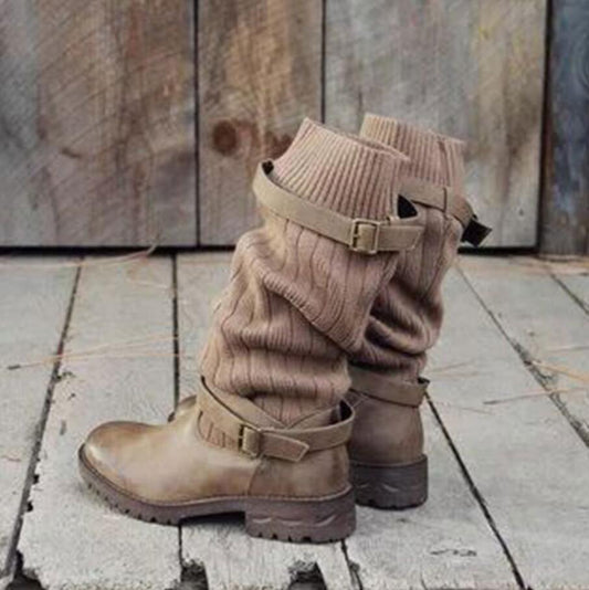 NIVANOO | Bottines Rétro d’Hiver Chaudes en Fourrure Douce