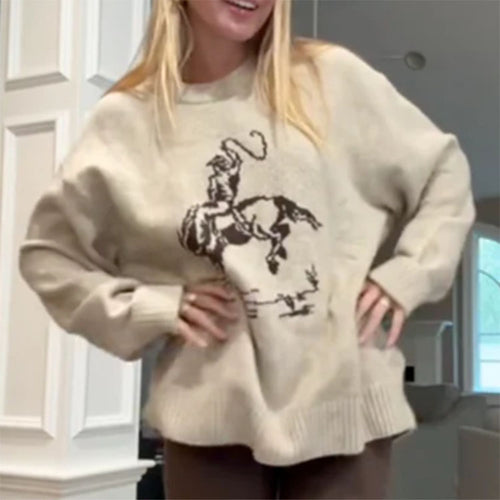 NIVANOO | Pull Décontracté à Col Rond