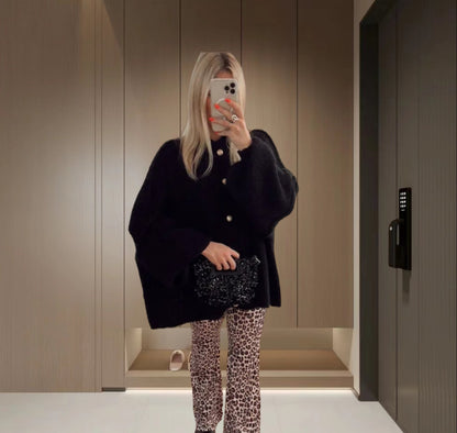 NIVANOO | Cardigan Décontracté Uni – Coupe