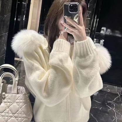 NIVANOO | Cardigan Tricoté à Capuche