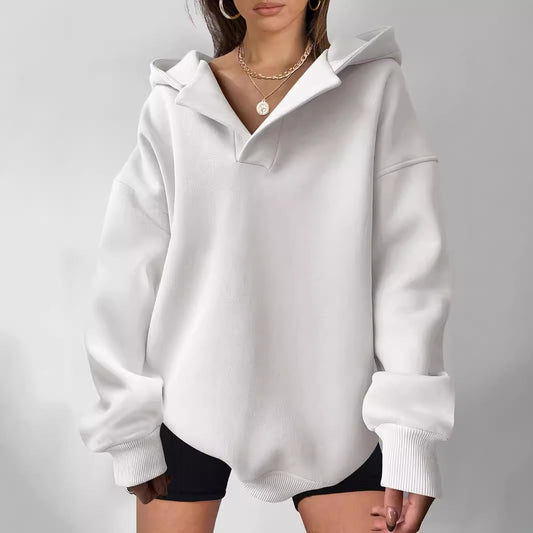 NIVANOO | Sweat à Capuche Oversize à Manches Longues