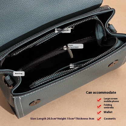 NIVANOO | Sac porté travers en cuir véritable