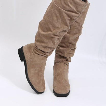NIVANOO | Bottes Hautes à Talon Épais Élégantes