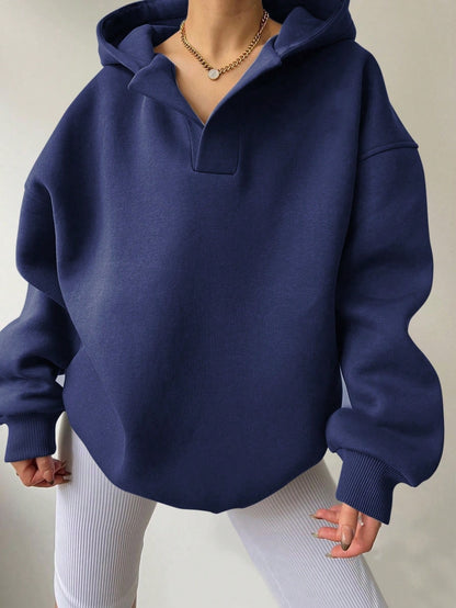 NIVANOO | Sweat à Capuche Oversize à Manches Longues