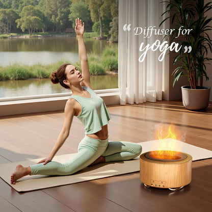 Nivanoo 500ML Aroma Diffuser 🌿 Relaxing LED Night Light – Home & Office – Lemon Yellow