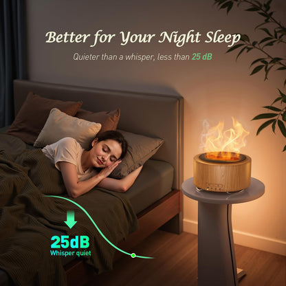 Nivanoo 500ML Aroma Diffuser 🌿 Relaxing LED Night Light – Home & Office – Lemon Yellow