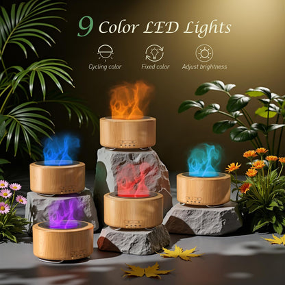 Nivanoo 500ML Aroma Diffuser 🌿 Relaxing LED Night Light – Home & Office – Lemon Yellow