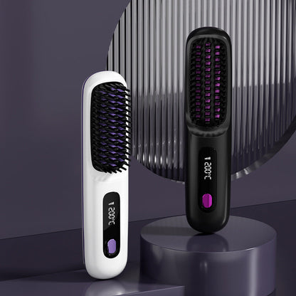 🔥Summer Hot Sale 40% Off🔥Wireless Ceramic Heating Hair Straightening Comb